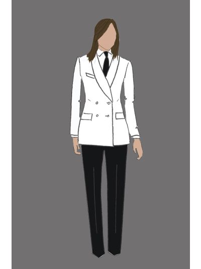 Uniform Jacket Ladies White Dinner Jacket (Rao's Server)