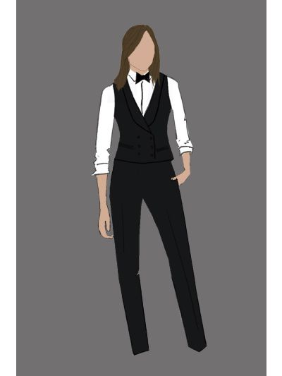 Uniform Pant Ladies Black (Rao's)